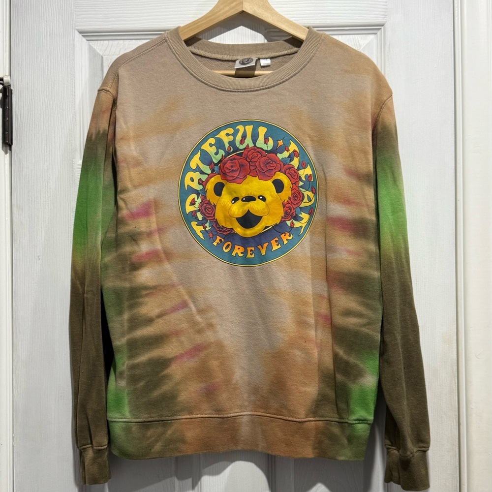 Grateful Dead Tie-Dye Sweater - Brown and Green